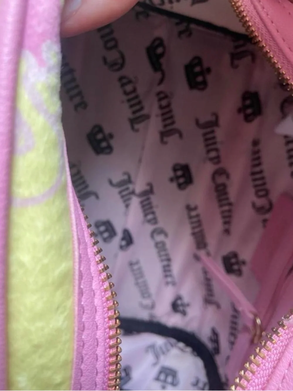 Juicy Couture yellow & pink cherry gelato bowler bag
